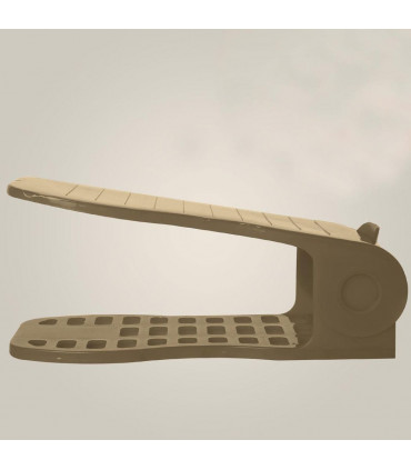 Haven Space Saver Shoe Rack Organiser Standard Size Easy Clean & Sturdy, Brown