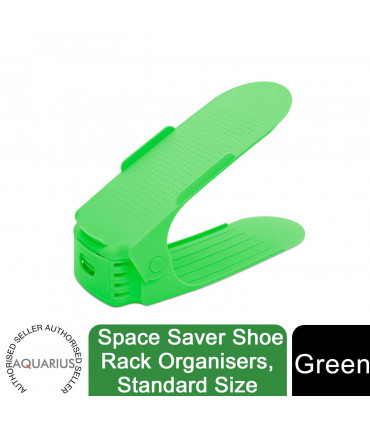 Haven Space Saver Shoe Rack Organiser Standard Size Easy Clean & Sturdy, Green