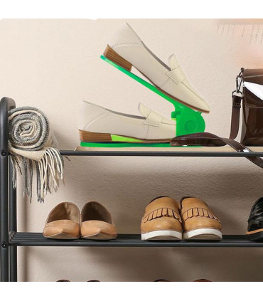 Haven Space Saver Shoe Rack Organiser Standard Size Easy Clean & Sturdy, Green