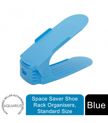 Haven Space Saver Shoe Rack Organiser Standard Size Easy To Clean & Sturdy, Blue