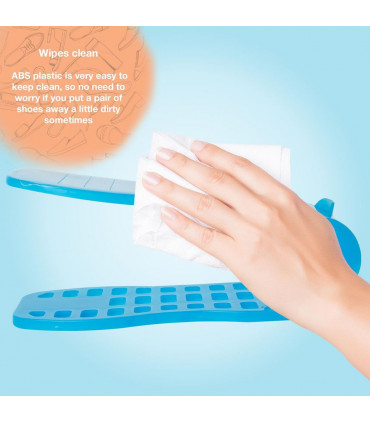 Haven Space Saver Shoe Rack Organiser Standard Size Easy To Clean & Sturdy, Blue