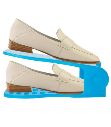 Haven Space Saver Shoe Rack Organiser Standard Size Easy To Clean & Sturdy, Blue