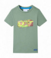 Kids' T-shirt with Short Sleeves Khaki 104