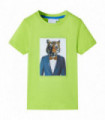 Kids' T-shirt with Short Sleeves Lime 92