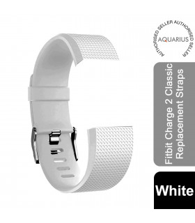 Fitbit Charge2 ClassicReplacement Straps,AdjustableStraps with Metal Clasp,White