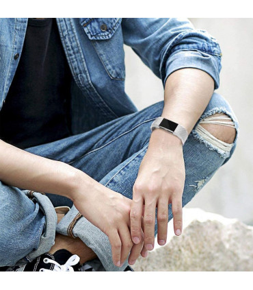 Fitbit Charge2 ClassicReplacement Straps,AdjustableStraps with Metal Clasp,White