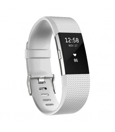 Fitbit Charge2 ClassicReplacement Straps,AdjustableStraps with Metal Clasp,White