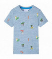 Kids' T-shirt Blue Melange 116