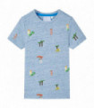 Kids' T-shirt Blue Melange 92
