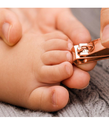 Envie Nail Clippers Stainless Steel Ergonomic Rose Gold Nail Cutter, Set of 3