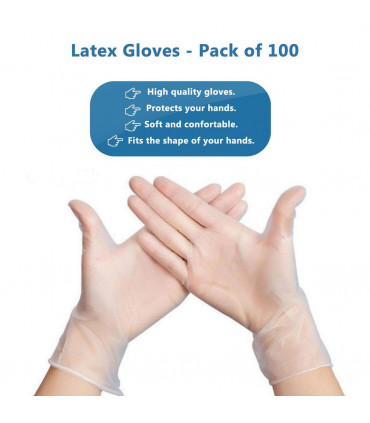 Children's Multipurpose Gloves, Vinyl Clear, 100 Pack (Age 6-10 Years)