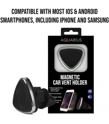 Aquarius Universal Magnetic Phone Car Mount, Silver