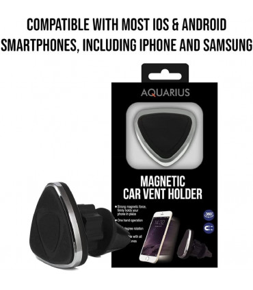 Aquarius Universal Magnetic Phone Car Mount, Silver