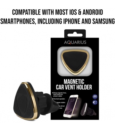 Aquarius Universal Magnetic Phone Car Mount, Gold