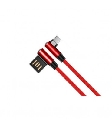 Aquarius Flexible And Wrest Resistant Universal Type-C Aluminium Cable, Red