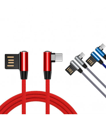 Aquarius Flexible And Wrest Resistant Universal Type-C Aluminium Cable, Red