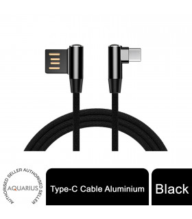 Aquarius Universal  Type-C Cable Aluminium, Black