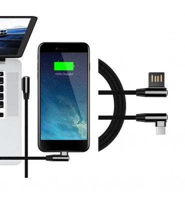 Aquarius Universal  Type-C Cable Aluminium, Black