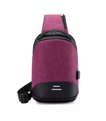 Anti-Theft Waterproof Backpack with USB Charging Port Unisex Small Bag, Red