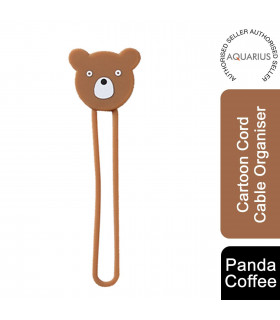 Aquarius, Cartoon Cord Cable Organiser, Panda, Coffee