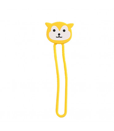 Aquarius Cartoon Cord Cable Organiser, Monkey, Yellow