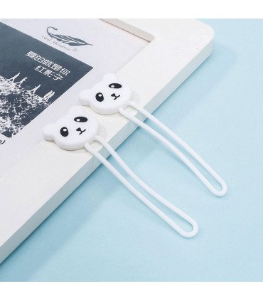 Aquarius Cartoon Cord Cable Organiser, Panda, White