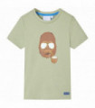 Kids' T-shirt with Short Sleeves Light Khaki 128