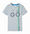 Kids' T-shirt with Short Sleeves Grey 128