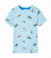 Kids' T-shirt Light Blue Melange 140