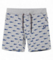 Kids' Shorts with Drawstring Light Grey Melange 128