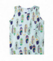 Kids' Tank Top Soft Blue Melange 92