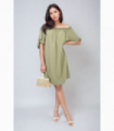 Knot Cuff Off Shoulder Mini Dress