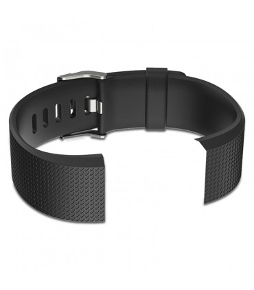 Aquarius Classic Plastic Replacement Strap Band Fitbit Charge 2 Black Large