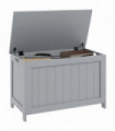 HOMCOM Storage Chest with 2 Safety Hinges, Storage Bench for Living Room