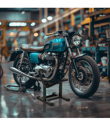 DURHAND Steel Motorbike Jack Lift Rubber Platform Crank Lift Manual Repair Table