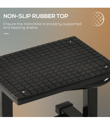 DURHAND Steel Motorbike Jack Lift Rubber Platform Crank Lift Manual Repair Table