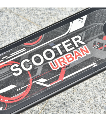 HOMCOM Teens Adult Kick Scooter Fold Adjust 14+ w/ Rear Dual Brake System Black