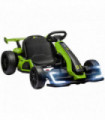 HOMCOM 24V Electric Go Kart for Kids with Adjustable Seat, Green