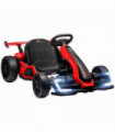 HOMCOM 24V Electric Go Kart for Kids with Adjustable Seat, Red