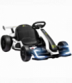 HOMCOM 24V Electric Go Kart for Kids with Adjustable Seat, White