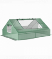 Green Mini Portable Greenhouse 180L x 140W x 80Hcm Zipped Windows and Door
