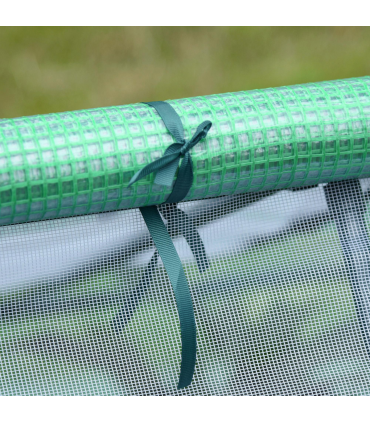 Green Mini Portable Greenhouse 180L x 140W x 80Hcm Zipped Windows and Door