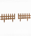Wooden Border Fences Brown 60cm x 1cm x 34cm 12 Pack Garden Fixed Picket Fence