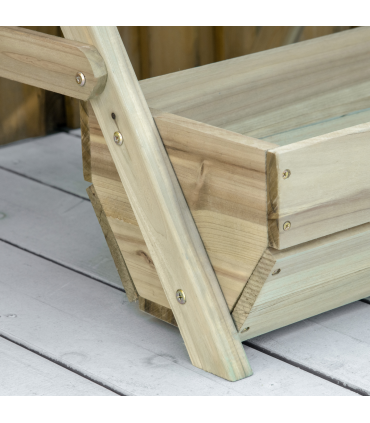 Garden Bed Kit Wood Green 3 Tier Raised 120x68x80cm Flowers Vegetables Herbs