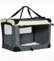 81cm Foldable Pet Carrier w/ Cushion, for Medium Dogs and Cats - Grey Pawhut