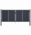Garden Gate Steel 300x125 cm Anthracite