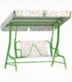 Kids Fox Pattern Swing Seat with Adjustable Canopy for Outdoor Fun