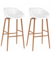 vidaXL Bar Chairs 2 pcs White