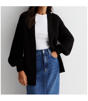 Crop Balloon Pocket Cardigan