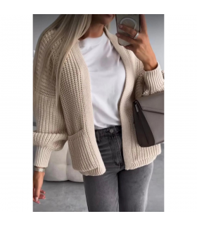 Crop Balloon Pocket Cardigan